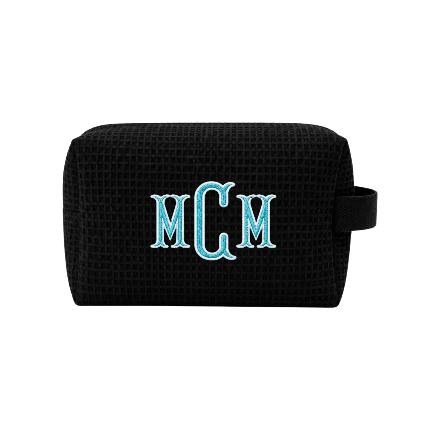 Waffle Monogram Pouch