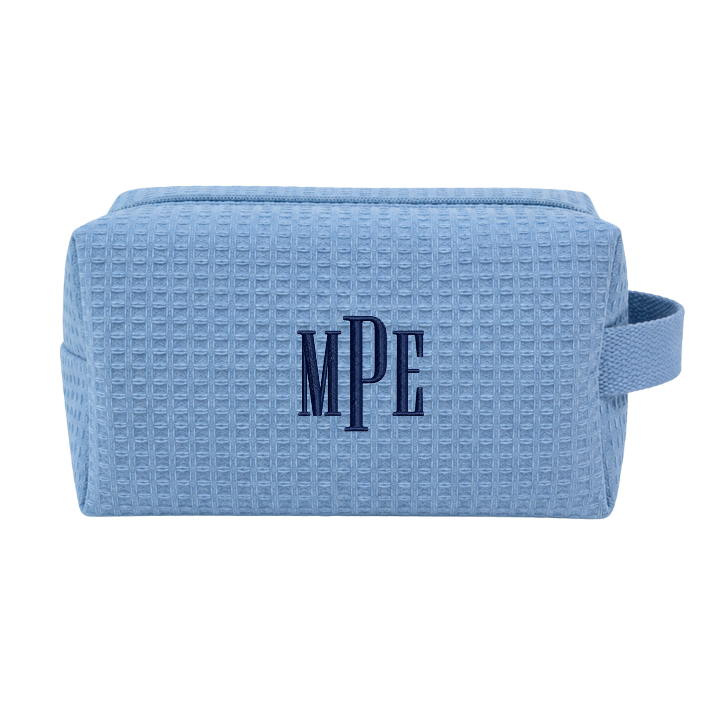 Waffle Monogram Pouch