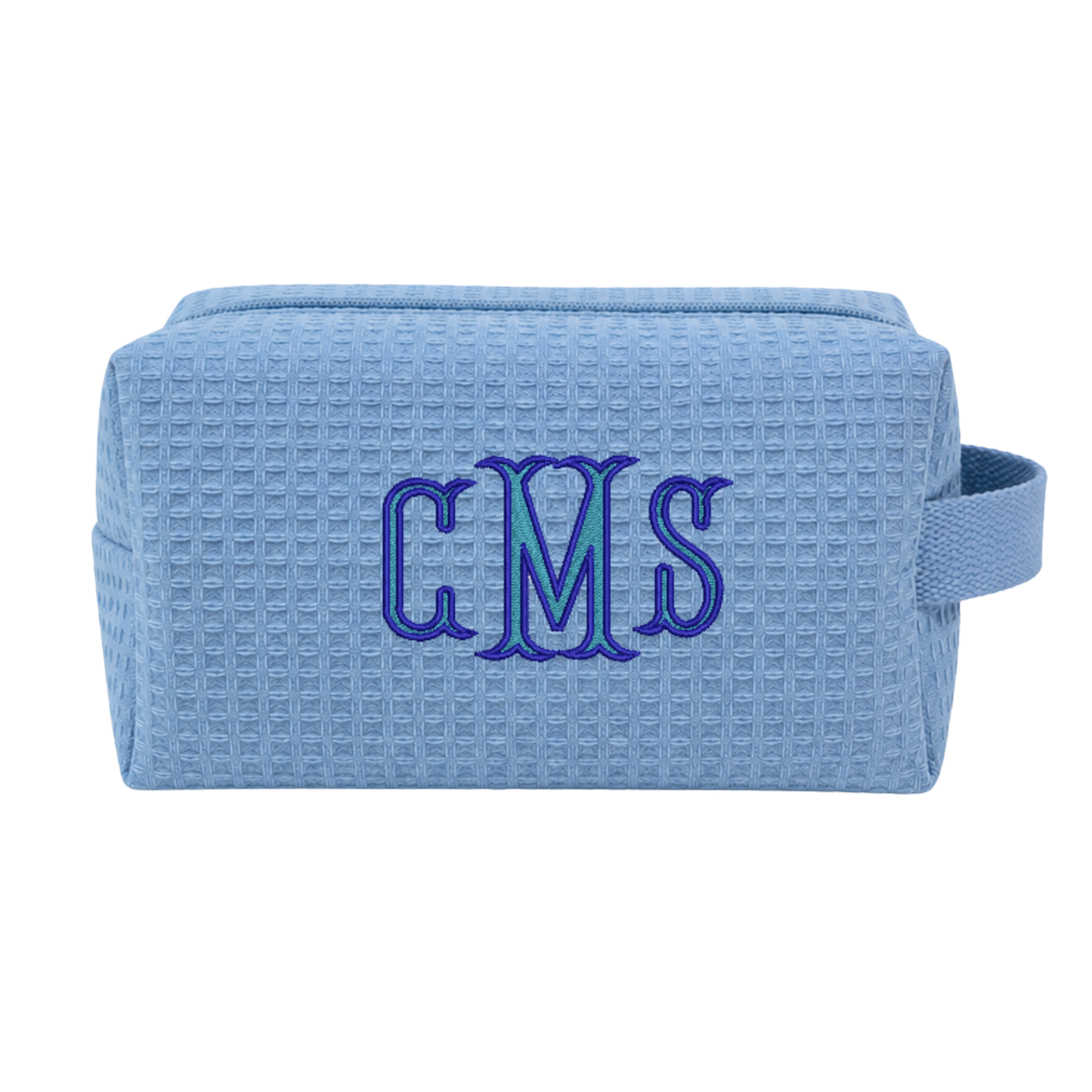Waffle Monogram Pouch