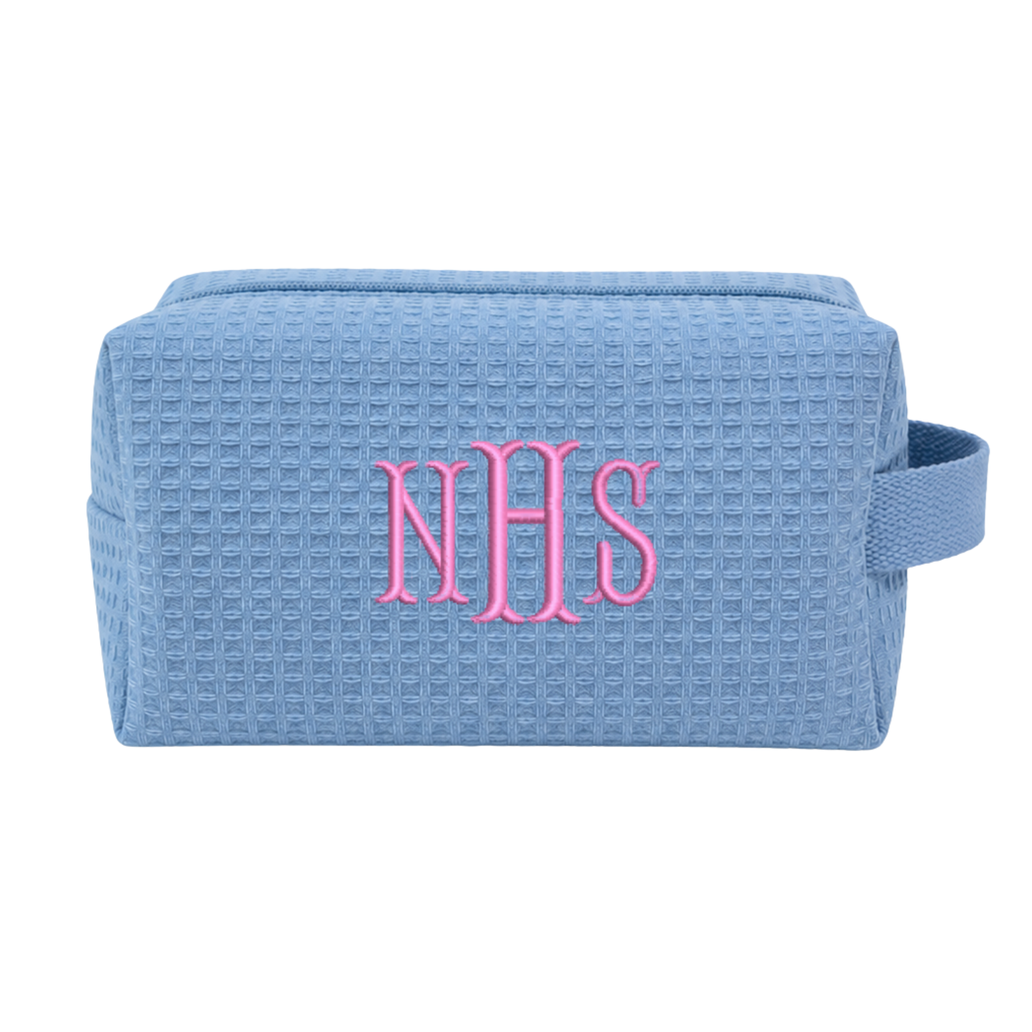 Waffle Monogram Pouch