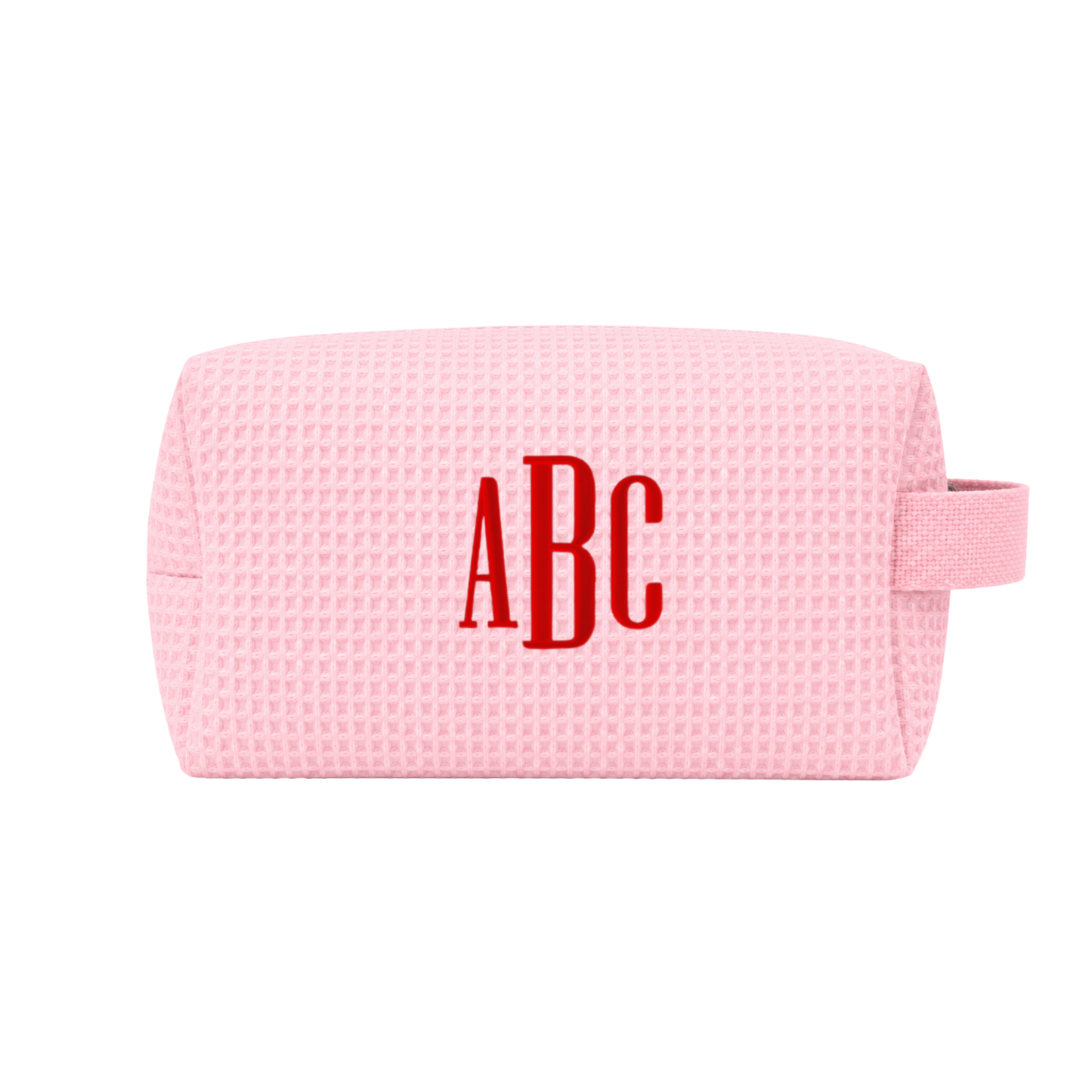 Waffle Monogram Pouch