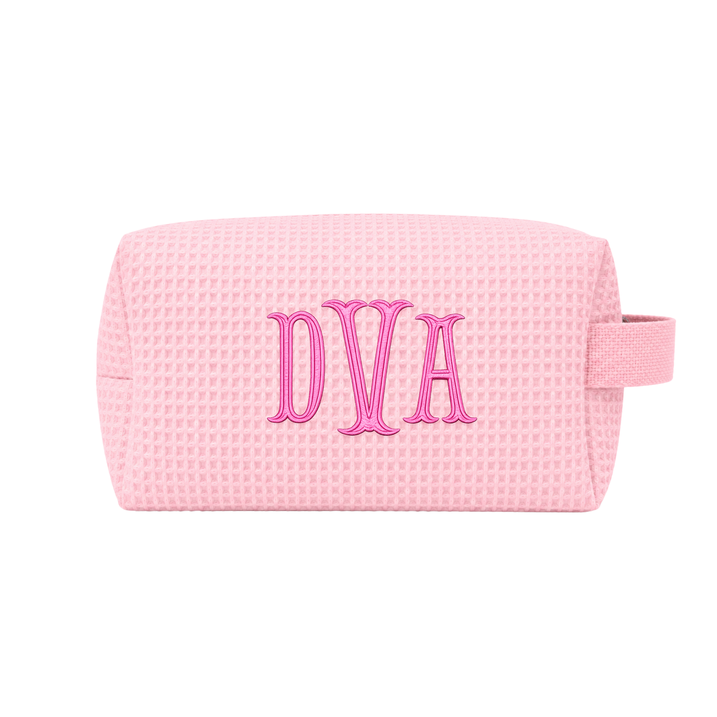 Waffle Monogram Pouch