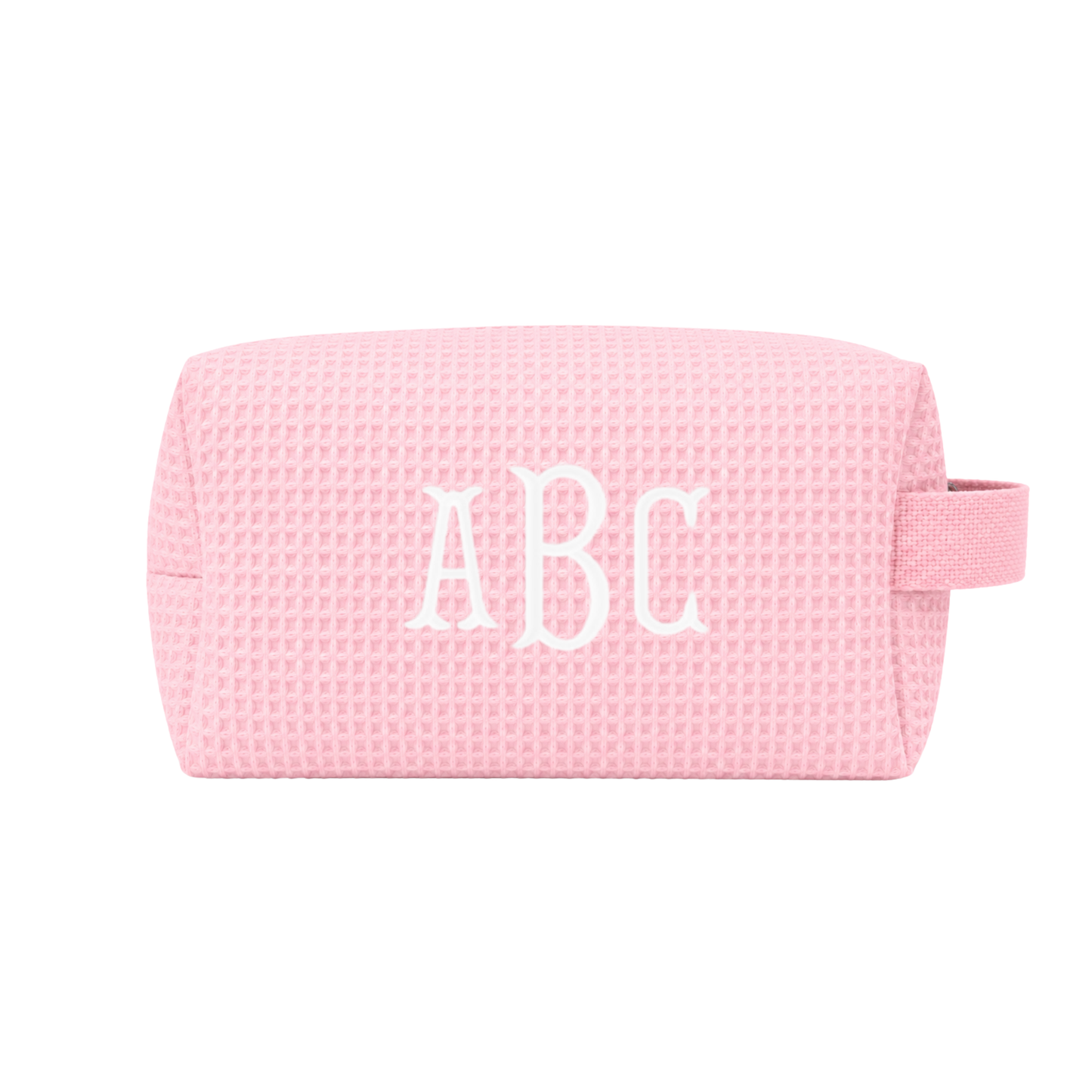 Waffle Monogram Pouch