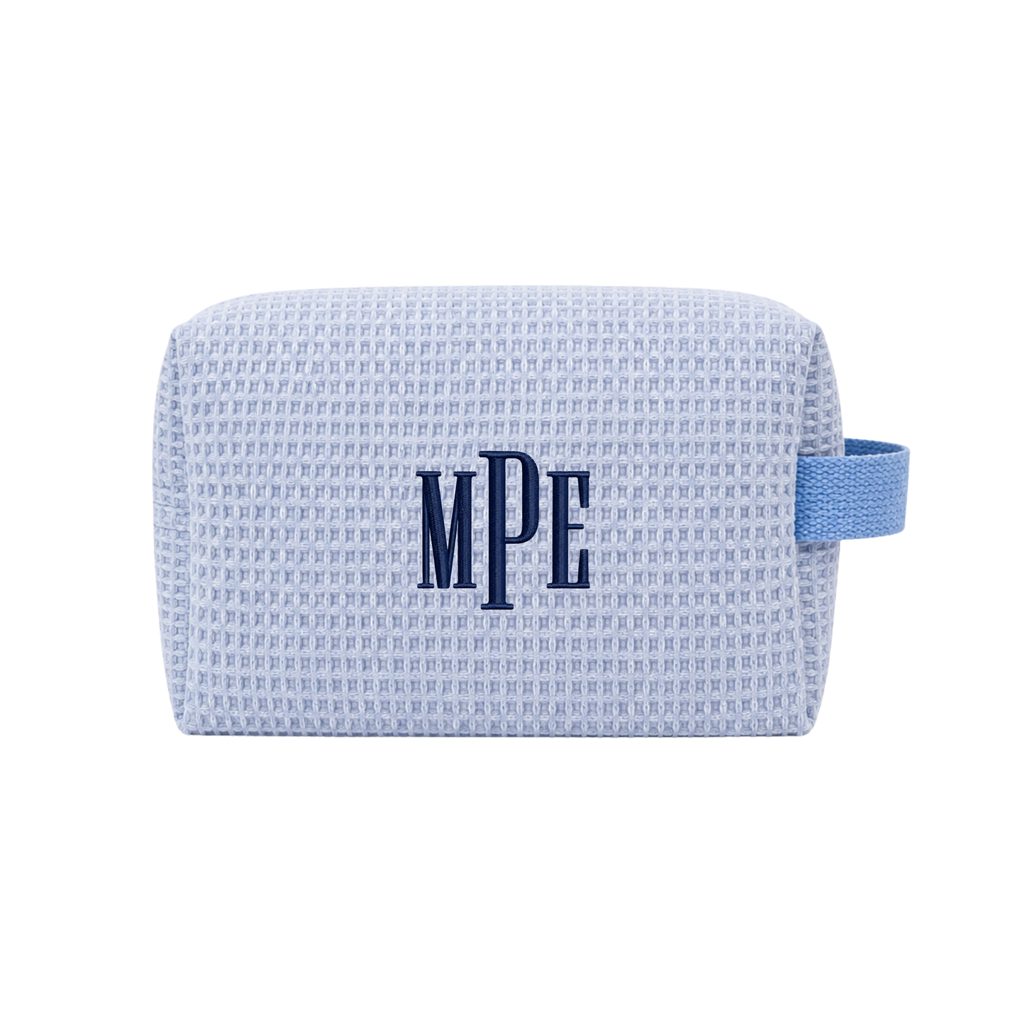 Waffle Monogram Pouch