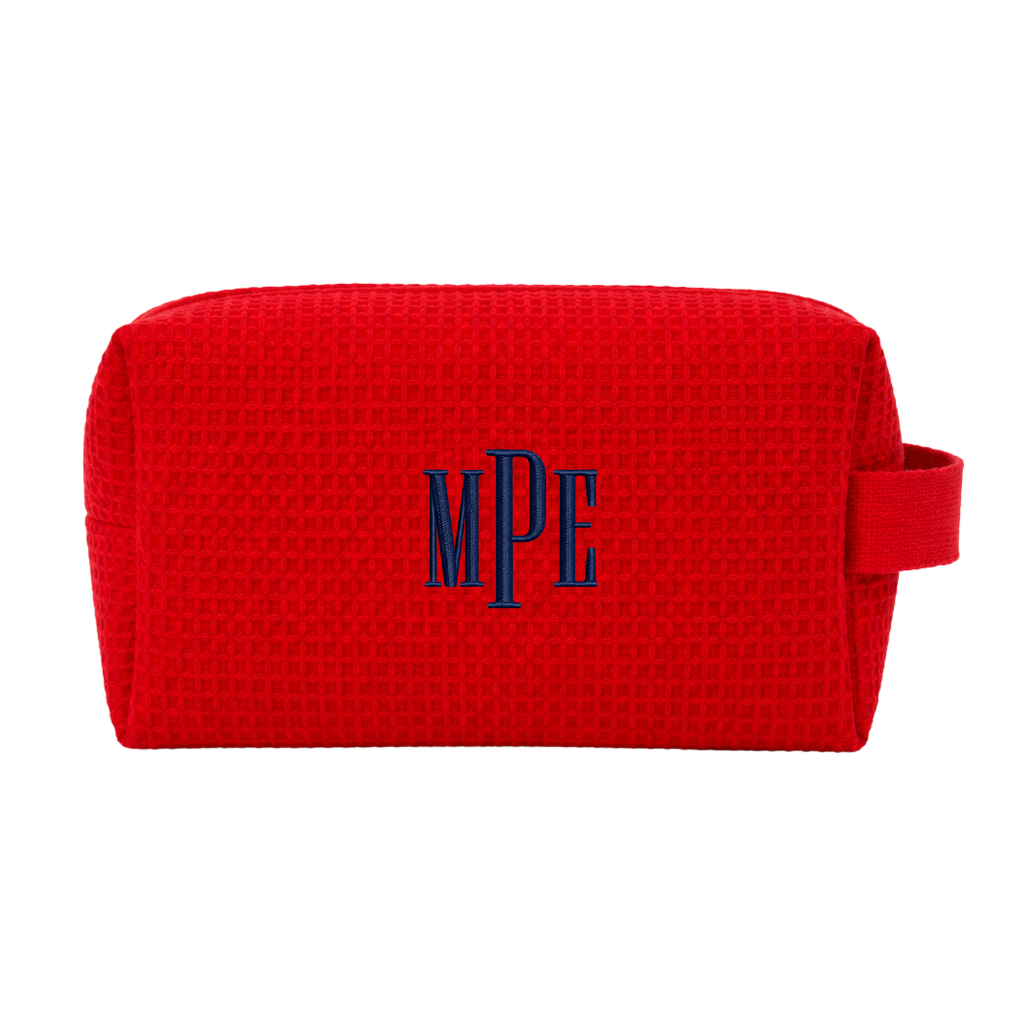 Waffle Monogram Pouch