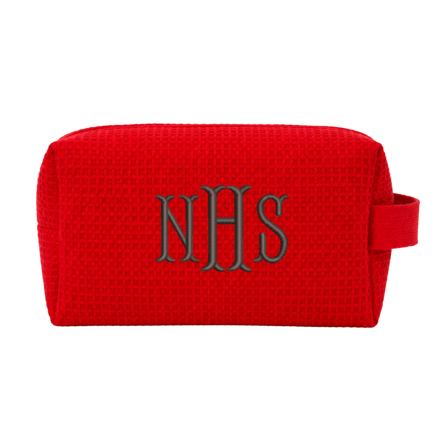 Waffle Monogram Pouch