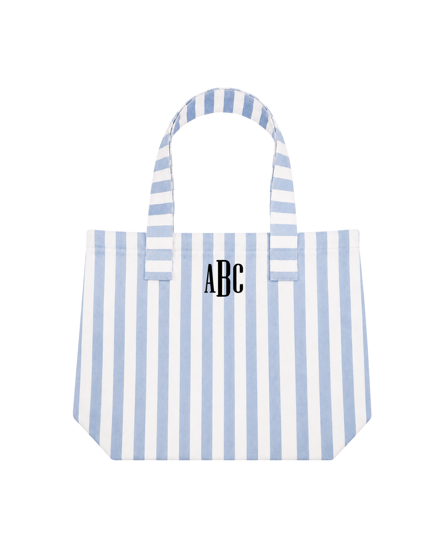 Stripe Monogram Tote