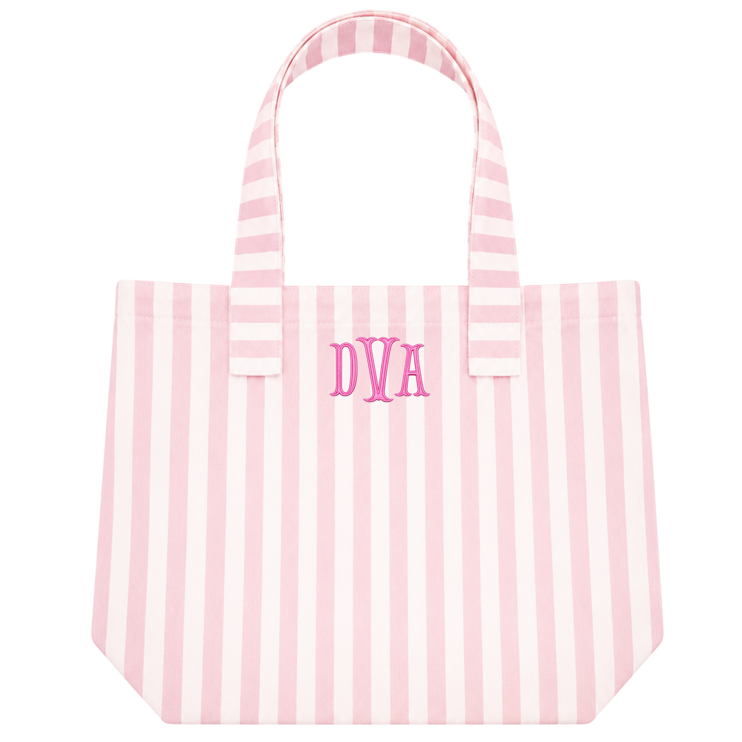 Stripe Monogram Tote