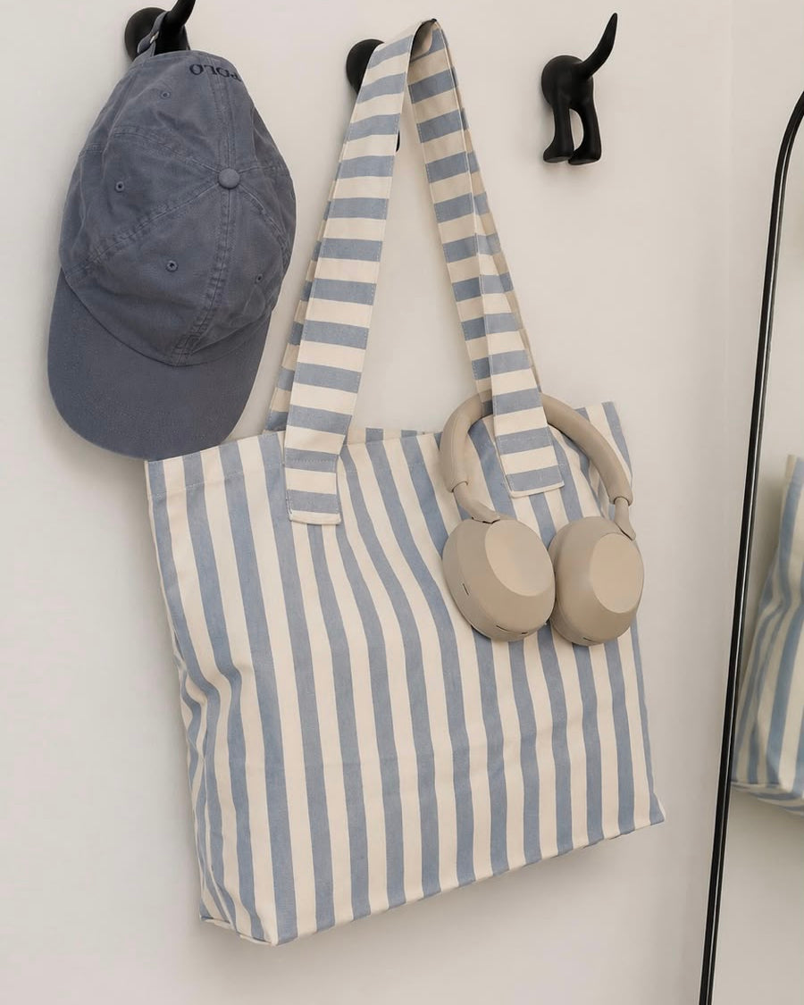 Stripe Monogram Tote