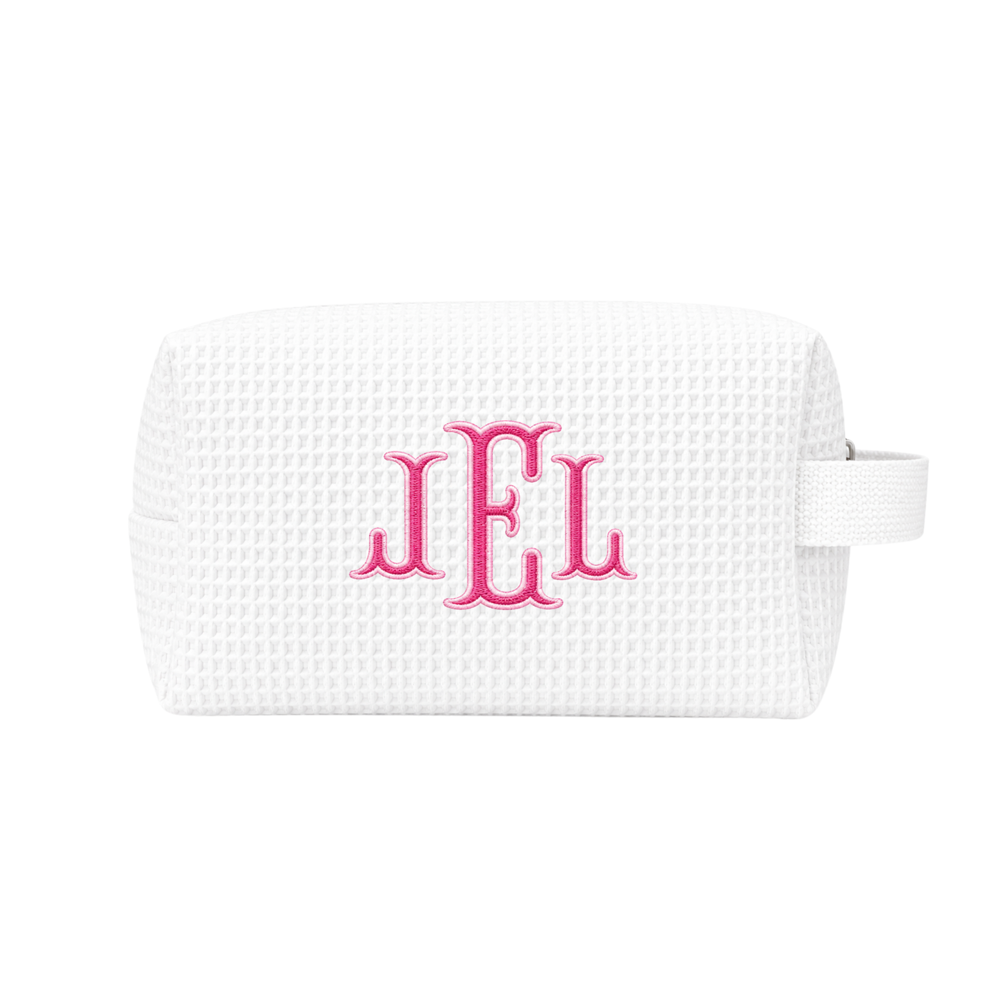 Waffle Monogram Pouch