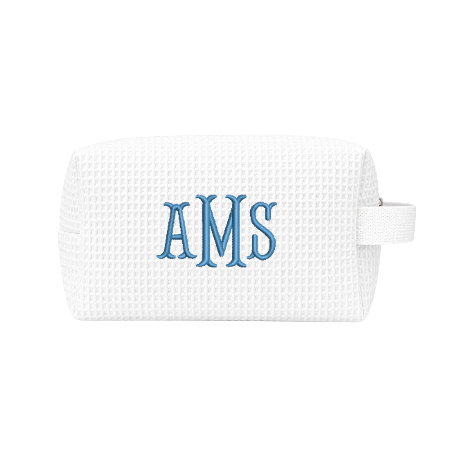 Waffle Monogram Pouch