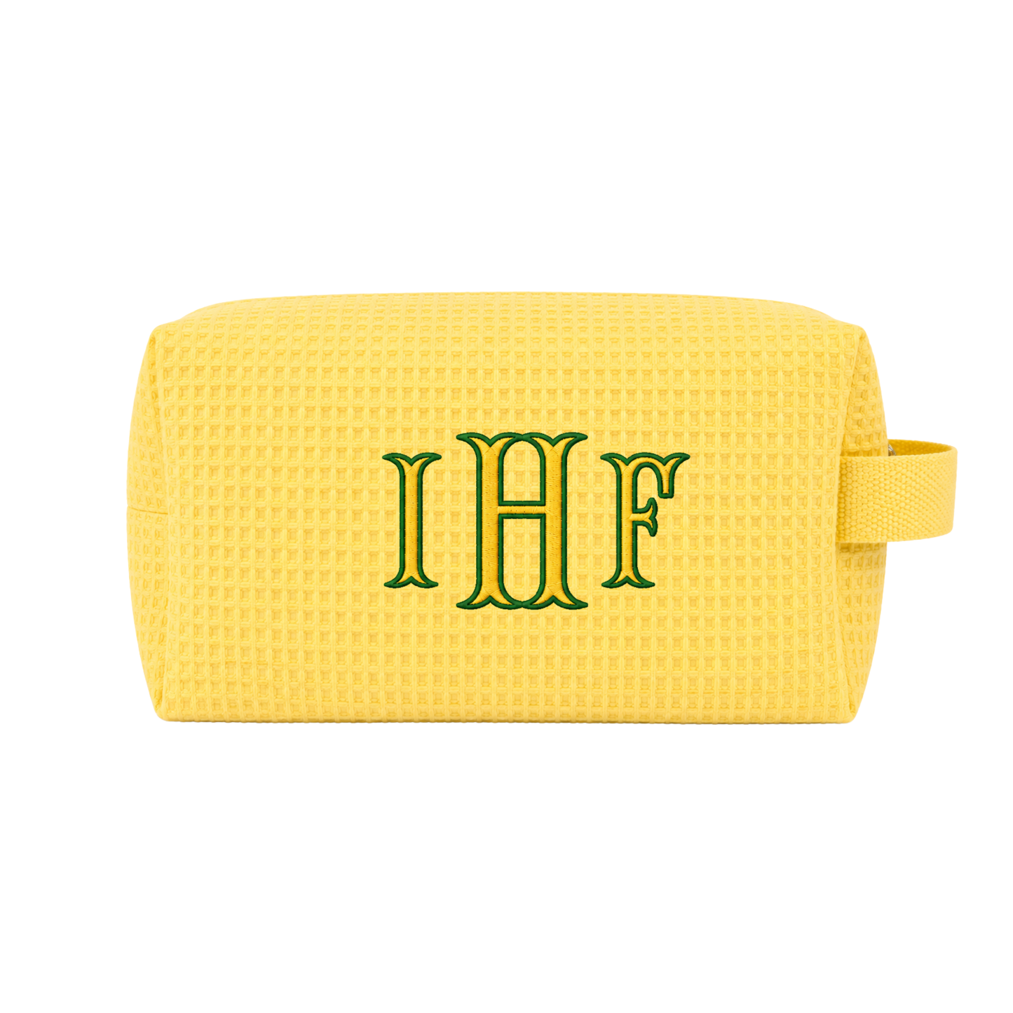 Waffle Monogram Pouch
