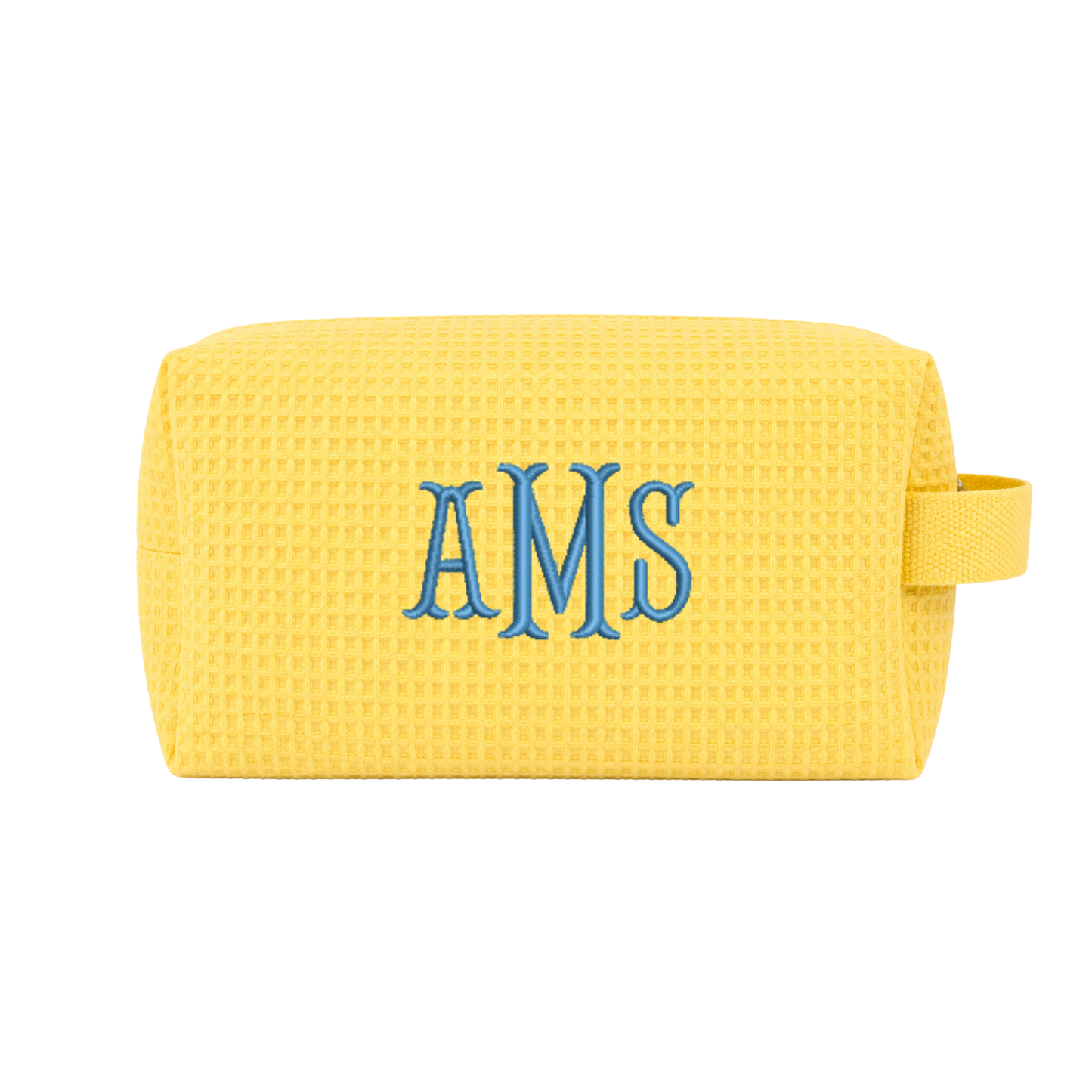 Waffle Monogram Pouch