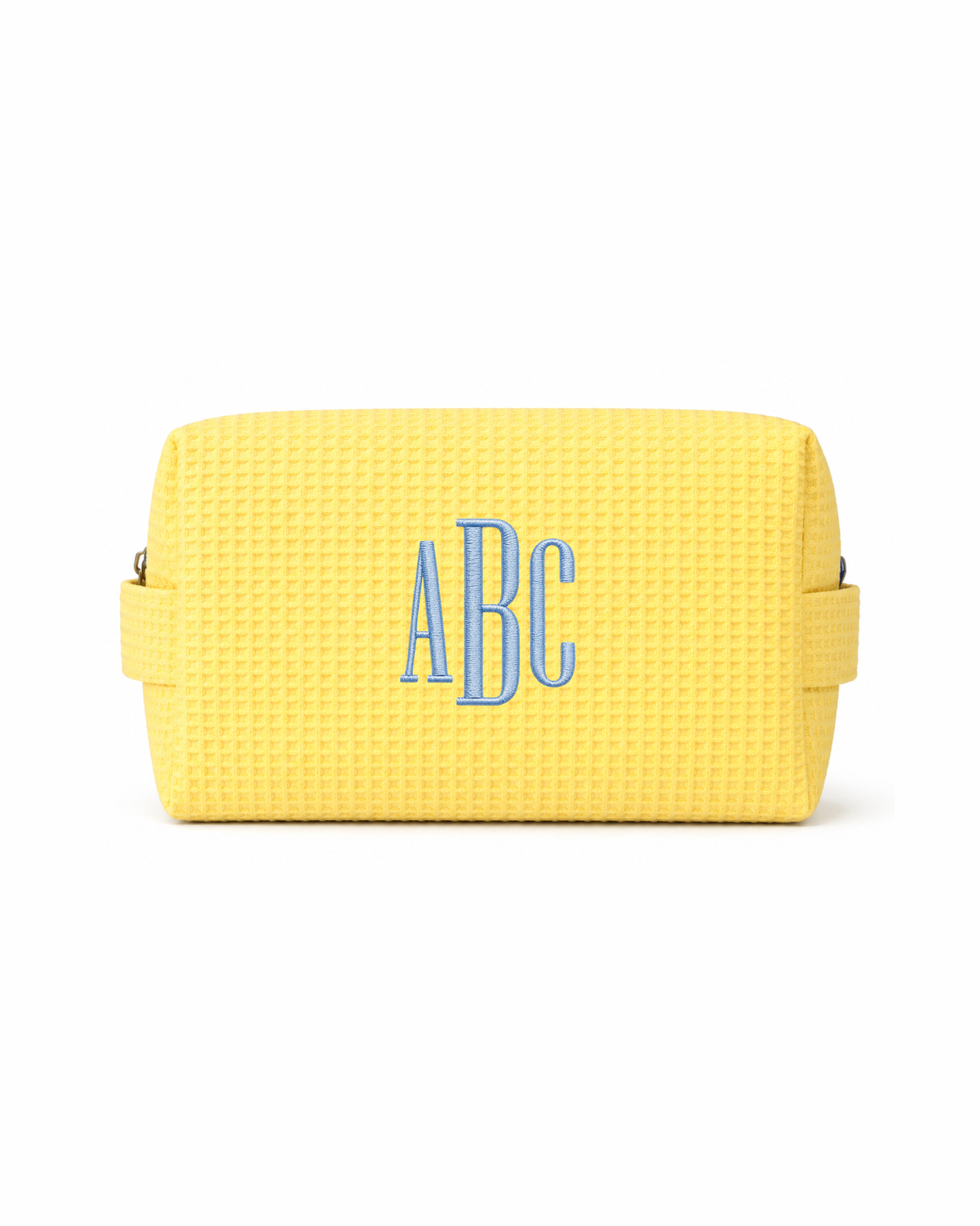 Waffle Monogram Pouch